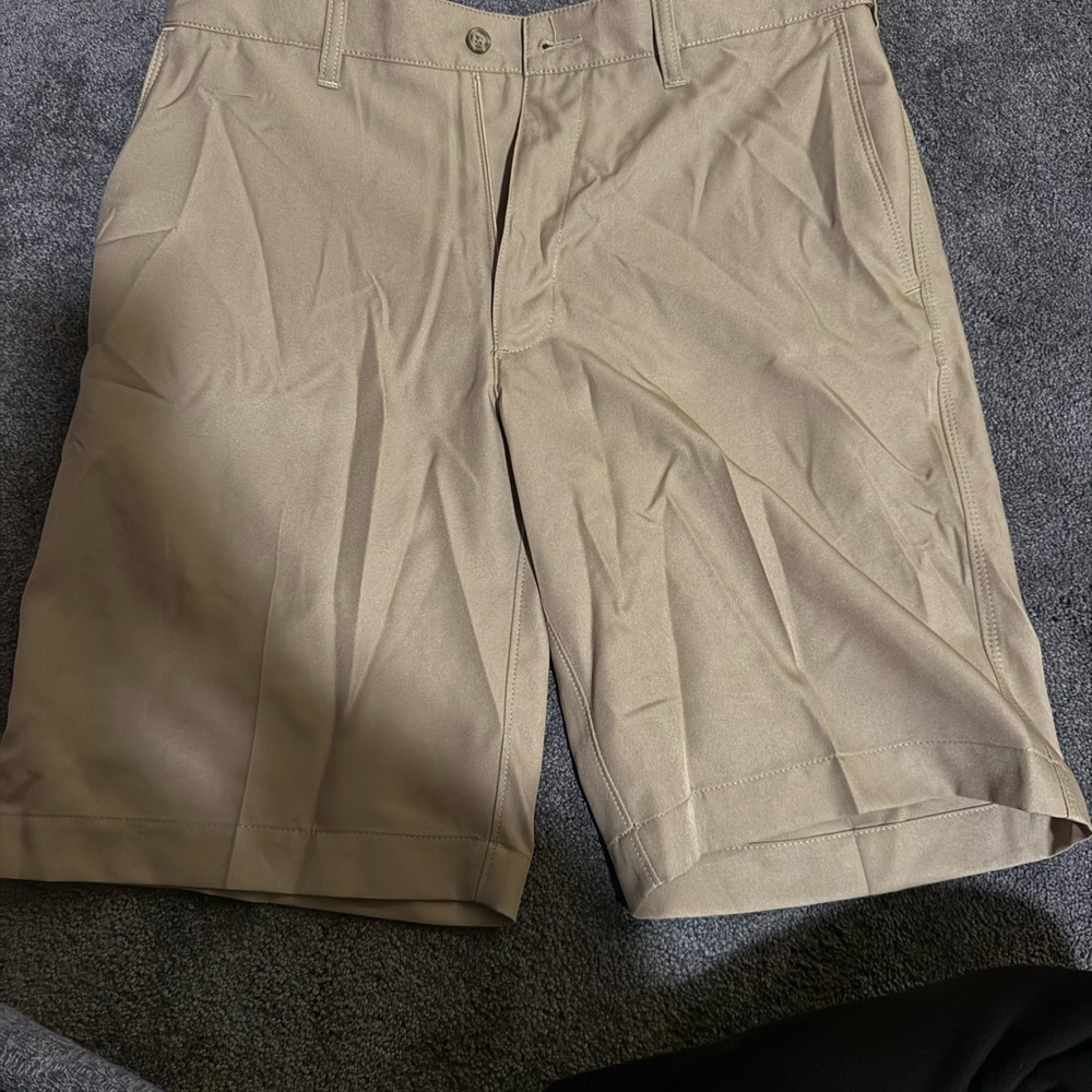 PGA Tour Men's Khaki Flat Front Shorts